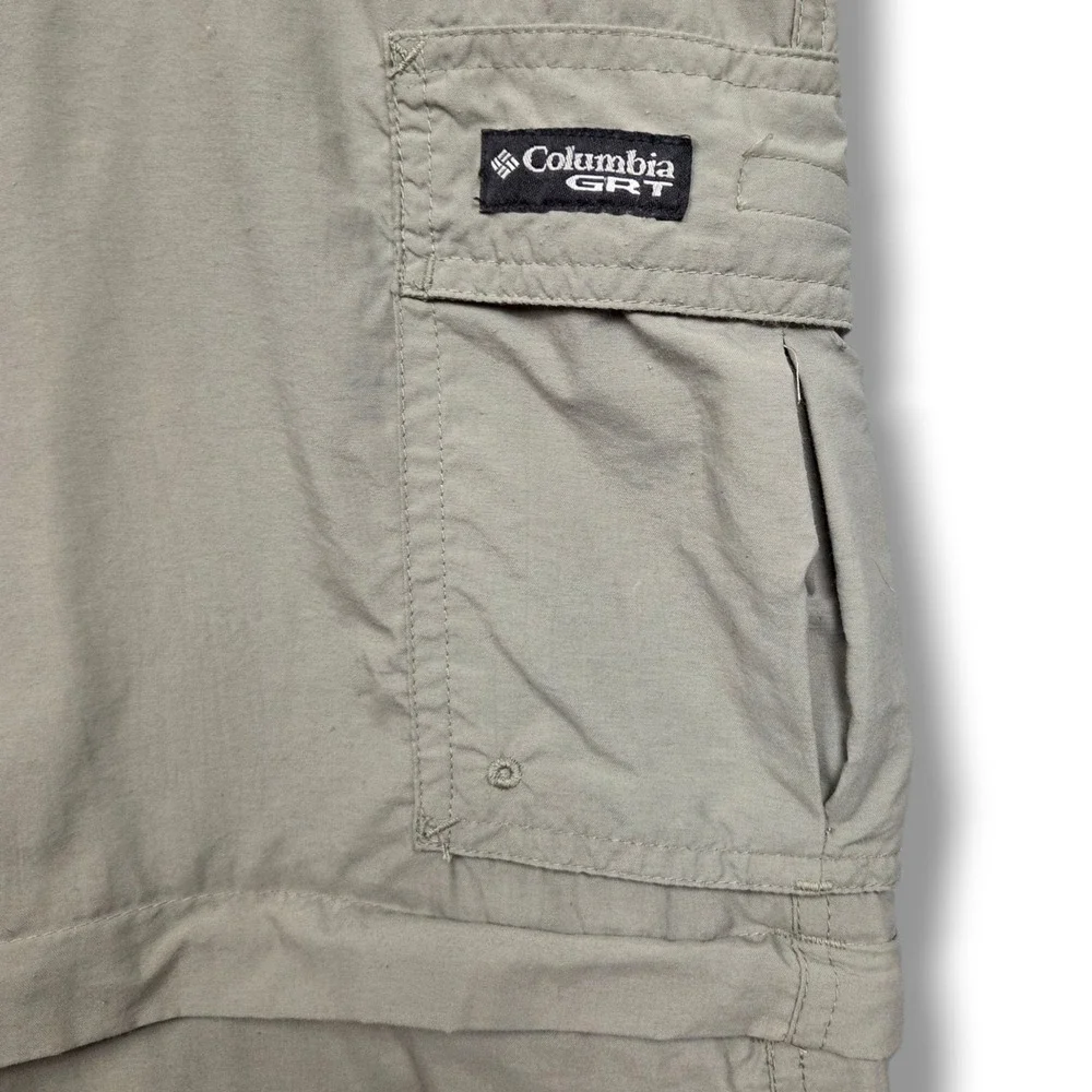 Columbia Challenger Utility‎ Convertible Pants Mens Medium Green Ripstop GRT